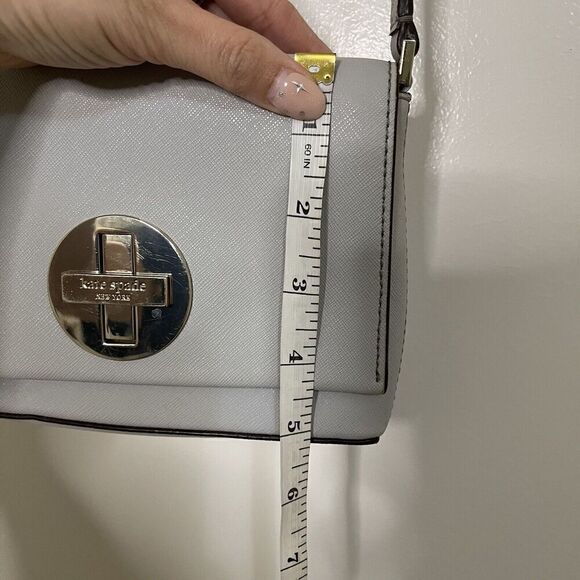 KATE SPADE new york light gray blue Crossbody leather purse - Picture 7 of 10